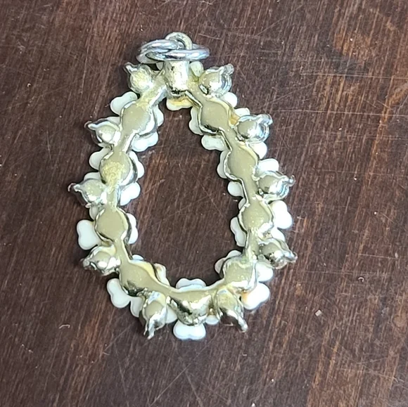 Oval estate, floral chandelier pendant - Picture 3 of 8